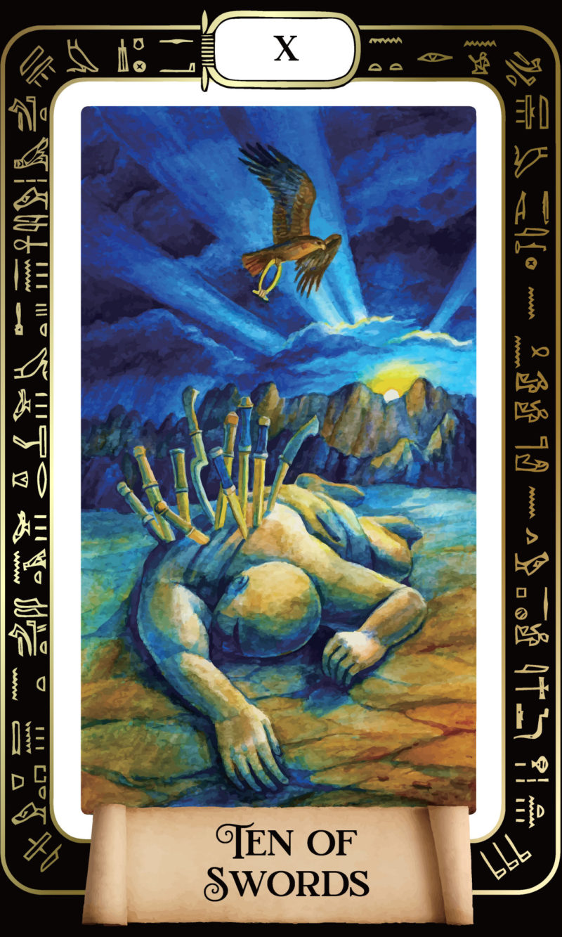 Diez de Espadas - El Tarot Kemético Online